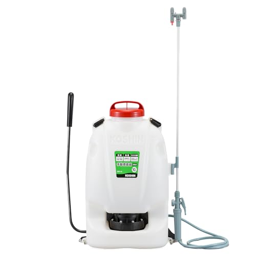工進(KOSHIN) 背負い式 手動噴霧器 タンク 10L グランドマスター RW-10 ダイヤフラム ポンプ 人力 加圧 消毒 防除 除草 カバー付き