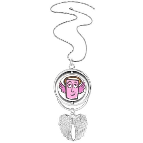 Collier avec pendentif ailes d'ange anti-ternissement pour peau sensible