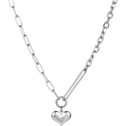 Beyyoly Necklace - Dainty Charm Necklace for Women - Romantic Love Symbol - Sterling Silver, for Her Cover