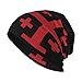 Jerusalem Catholic Cross Beanie Hat Men Women Stretch Slouchy Warm Skull Knit Beanies Cap for Winter Black
