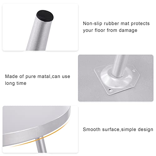 Apicizon 16" Round Side Table, Sliver End Table For Living Room, Bedside, Mid Century Modern Coffee Table Or Circle Accent Table For Small Spaces, Metal Nightstand (Silver) #TOP3