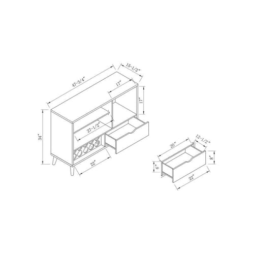 Soporte para Botellas de Vino de Madera Blanca, 10 Botellas miniatura 4
