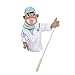 Melissa & Doug Surgeon Puppet with Doctor Scrubs & Detachable Wooden Rod for Animated Gestures