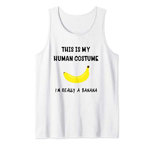 Funny Banana Shirt This Is My Human Costume Camiseta sin Mangas
