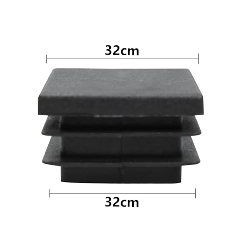 Image of Septe 1-1 /4 inch Square Plastic Plugs,Black Tubing End Plastic Caps for Square Tube, Chair Legs, Table Legs(30Pcs)