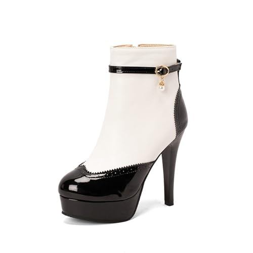 Bottes bout rond à talon 12cm pour gagner en hauteur sans sacrifier la stabilité