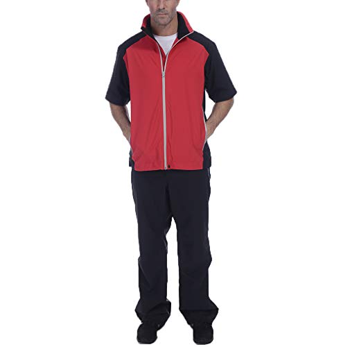 Fit Space Waterproof Golf Rain Suits For Men Performance Rain Jackets And Pants For All Sports (Red Full-Zip, Xx-Large) #TOP5