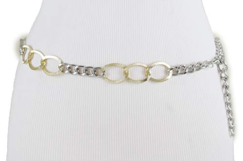TFJ Women Fashion Silver Metal Chain Gold Links Belt Waist Hip Plus Size XL XXL3
