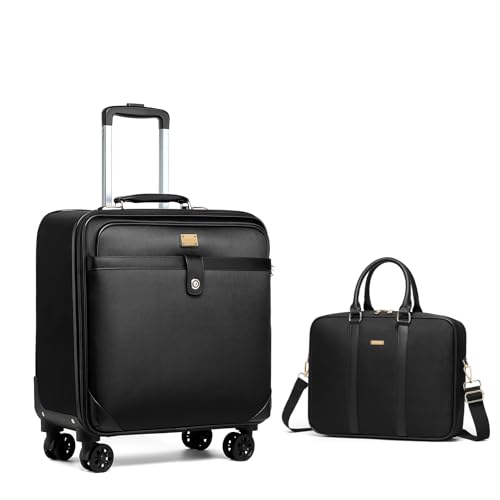 VH&GRED Lightweight Luggage Sets for Business and Weekend Getaways Carry On Luggage with Spacious Design Sleek Suitcases with Wheels and Carry On Suitcase Option(Black)