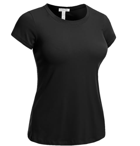 Emmalise Women's Classic Short Sleeve Crewneck 3 Pack Tshirts2