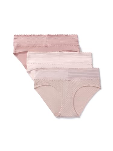 Image of Warner's Women's Blissful Benefits Women's Dig-free Comfort Waist With Lace Cotton Hipster 3-pack