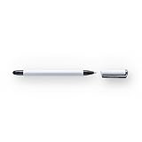 Wacom Gen. 4 Bamboo Stylus Duo with Ballpoint Pen for All Tablets, White (CS191W)