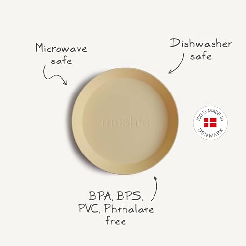 Miniatura 8 de Mushie Platos Redondos Para Niños Set De 2 Reutilizables Libres De Bpa Aptos Para Lavavajillas Y Microondas Fabricados En Dinamarca Powder Blue