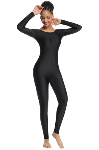 Image of Women's Long Sleeve Unitard Dance Costume Spandex Full Body Suits