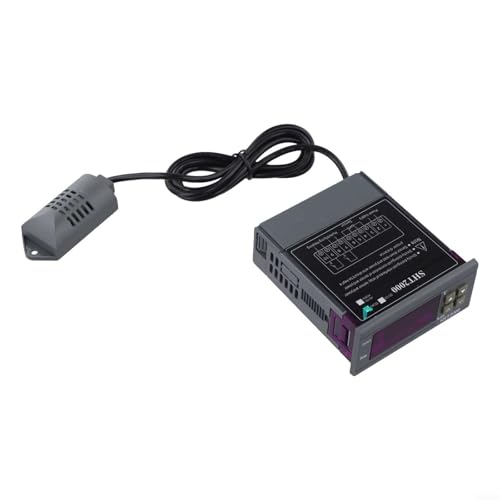 Besttoolifes 24 V, SHT2000 Thermostat programmable et régulateur d'humidité pour maison et atelier, plage de -20 à 60 °C, ± 0,3 °C/± 3 % pour une précision RH, pour sortie relais jusqu'à 10 A