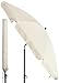 4smile Sonnenschirm Balkon Ø 180cm, Beige - Sonnenschirm Strand mit Hülle - Balkonschirm mit Knickfunktion, UPF 50+ Gartenschirm, Strandschirm windfest stabil SunnyJoy