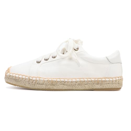 Women's Espadrille Lace-up Sneakers Platform Jute- Breathable for Casual Comfort Flat Shoes2
