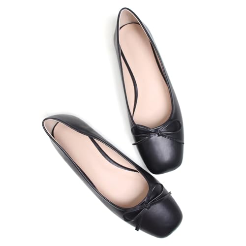 Image of Dear Time Women's Casual Foldable Ballet Flats Square Toe Ballerina Flats Shoes Comfortable