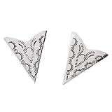 Antiqued Silver Finish Etched Western Collar Tip