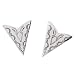 Antiqued Silver Finish Etched Western Collar Tip
