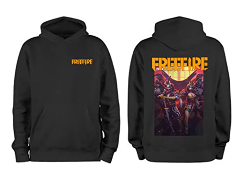 Buy Munrocart Graphic Printed Hoodie for Kids|๖ۣۜℜᎥᖙer Freefire Hoodie |  100% Cotton T-Shirt |Hoodie for Boys 10-11 Years Black at Amazon.in