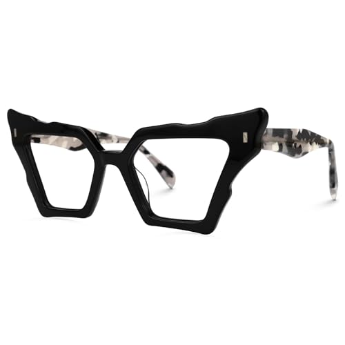 Image of Zeelool Vintage Glasses Frame for Women, Butterfly Eyeglasses with Non-prescription Clear Lens Jeralys ZJGA555269
