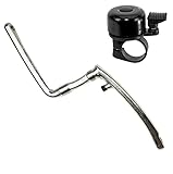  Point DS170 Fahrrad BMX - Tretkurbel 170 mm Stahl Fahrrad-Kurbel Silber inkl. Fahrradklingel