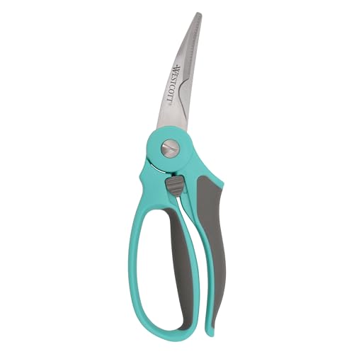 Westcott 9-Inch Titanium-Bonded Kitchen Shears - Soft Handle Spring-Assist Scissors for a Variety of Kitchen Tasks, Ideal for Poultry, Vegetables, and More