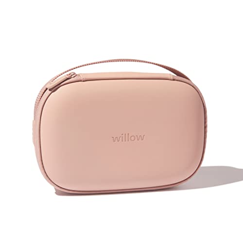 Image of Willow Breast Pump Carrying Case, Dusty Pink, Use with Hands Free Wearable Breast Pumps, Ultra Durable Hard Shell Breast Pump Case with Removable Tray, Compact and Discreet
