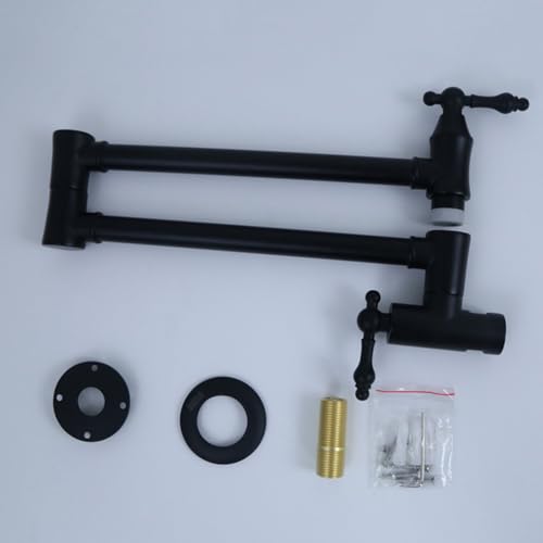 Robinet mural de cuisine extensible en acier brossé avec jet double mode - 4