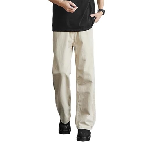 Men's Jeans Spring Autumn White Retro Straight Denim Long Pants for Men2