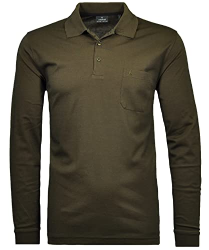 Preisvergleich Produktbild Ragman Herren Softknit-Polo Langarm XL, Dunkles Khaki-803