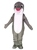 rushopn New Lovely Grey Dolphin Mascot Costume