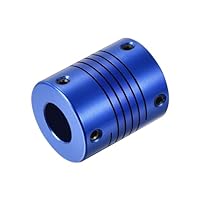 QUARKZMAN 1 Stück 5mm bis 12mm Aluminiumlegierung Wellenkupplung L30xD25 Flexibler Kuppler mit Schrauben für Encoder und Motoren, Blau