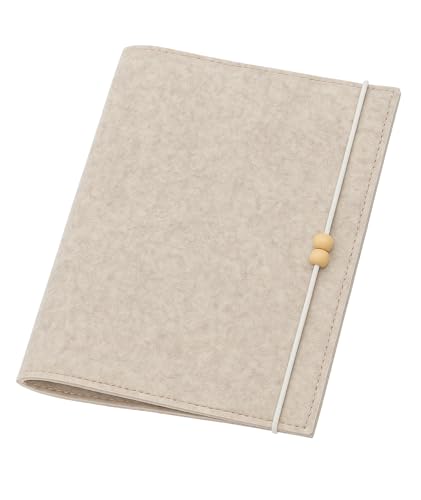 Étui pour carnet de maternité Beliah en feutre beige sans impression protège-documents