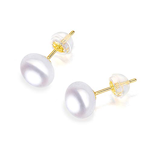 Boucles d'oreilles or 18k et perles de culture d'eau douce pour femme