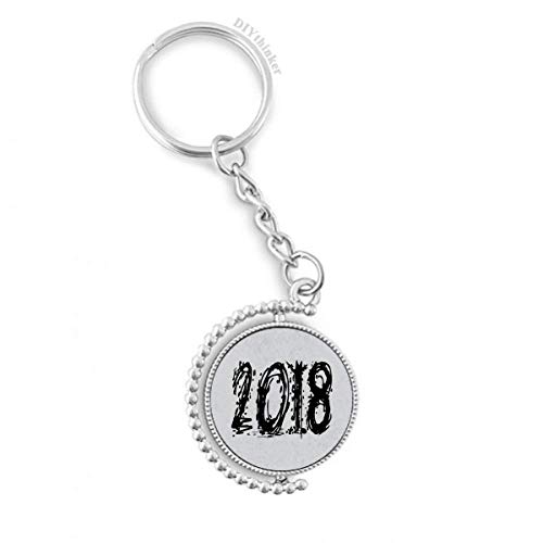 Llavero giratoria de año conmemorativo Feliz Año Nuevo un regalo especial