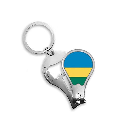 Coupe-ongles pieds Rwanda design drapeau africain en acier inoxydable