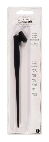 Speedball Oblique Pen Holder Black, Carded, Use With Many Nibs, Ink Writing, Handwriting, Calligraphy, Lettering Quill, Writers, Artists, Tool. For Adults, Kids, Pen Set, Dip, Fountain Style Pens