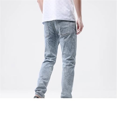 Men's Design Full Printed Jeans Casual Stretch Slim Retro Skinny Pants4