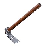 Gartenhacke Unkrauthacke mit Holzstiel, Metall Pflanzhacke für Gartenarbeit...