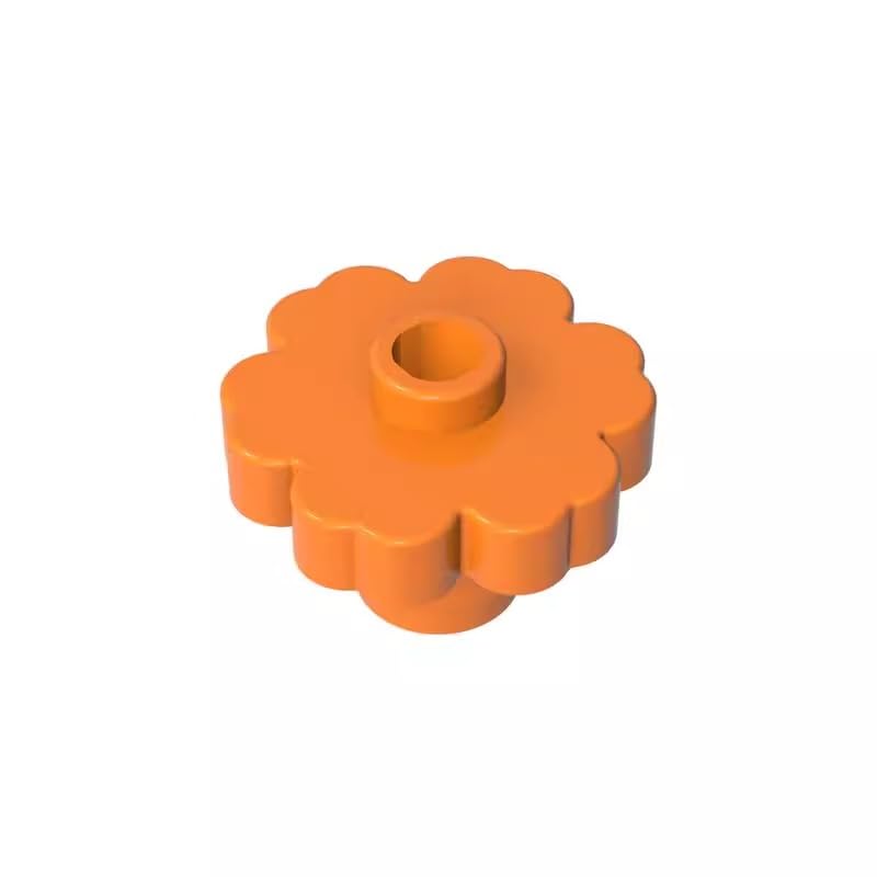 4728 Ornaments Plant, Flower 2x2 - Round [Open Stud], Orange, 50 PCS — image 1