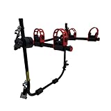 Suporte para bike Transbike 2 bicicletas POP Preto tira Vermelha Sedan Hatch MTB Speed