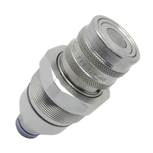 Acoplador hidráulico hembra de cara plana de alta resistencia para minicargadora 4FH08F 3