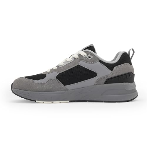 Image of Red Tape Men's Sneakers Grey Blue Pu Mesh Round Lace-Up Easy Movement