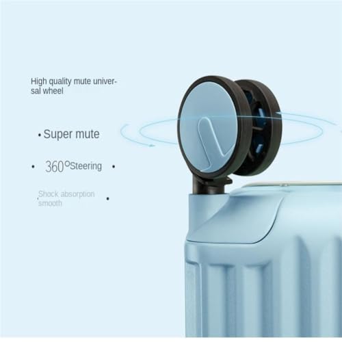 Suitcase Aluminum Frame 22-inch Trolley Case With Large Capacity And Durable Universal Wheels Travel Boarding Code Box Luggage(White)4