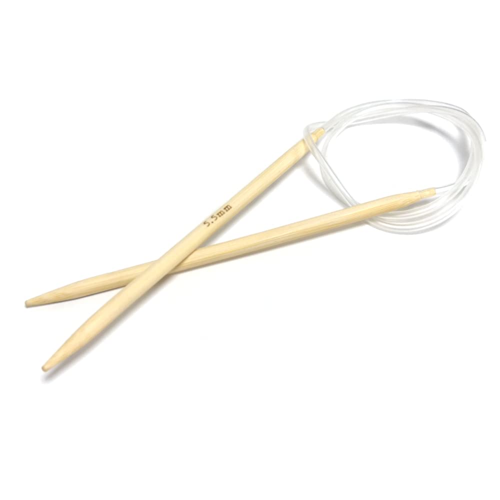 Charming Beads Natural Bamboo 5.5Mm Circular Knitting Needle 80Cm Length