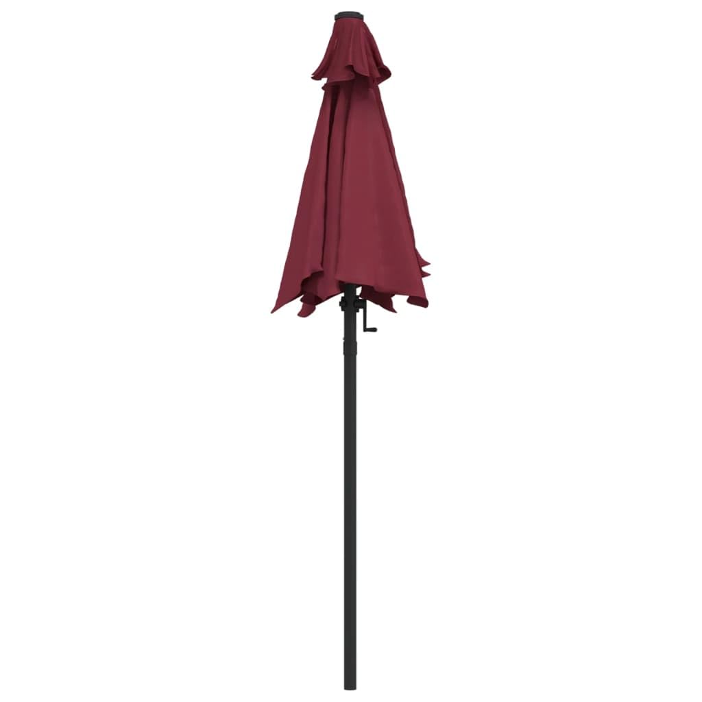 Parasol przeciwsłoneczny, piaskowo-biały, 200 x 224 cm, aluminiowy, uchylny, z drążkiem z wytrzymałego aluminium i 6 metalowymi żebrami, pokrowiec z poliestru, odporny na działanie promieni UV i