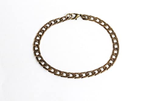 Bronze Links Chain Bracelet For Men, Flat Cuban Chain, Groomsmen Gift, Gift For Him, Mens Jewelry, Gift For Boyfriend, Minimalist Jewelry #TOP7