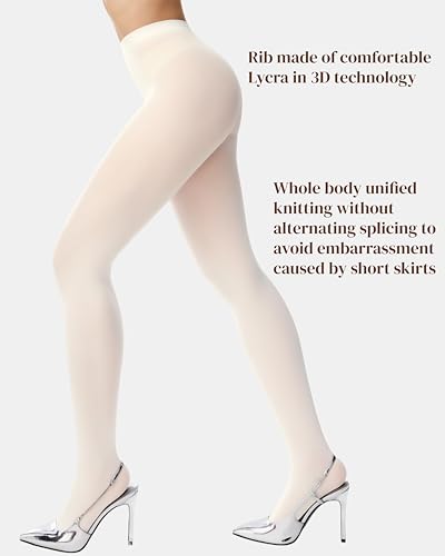 Image of leg elegant Women's 80 Den Microfiber Soft Opaque Tights Pantyhose